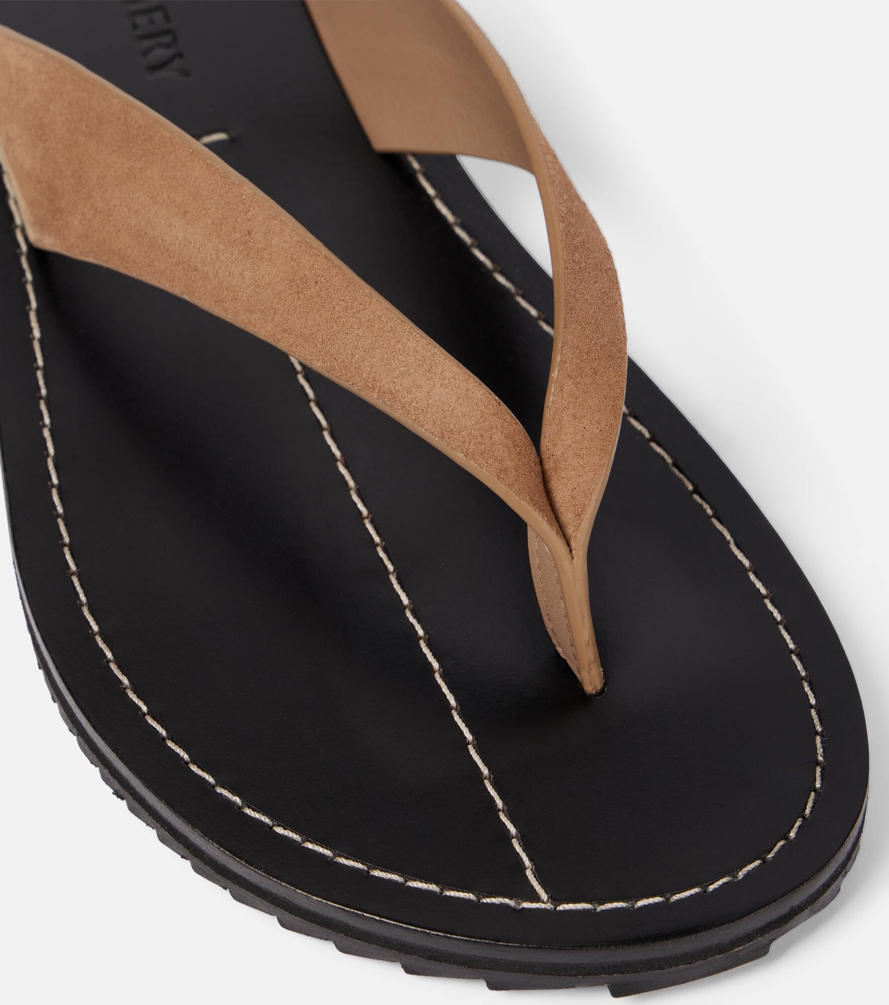 Flora suede thong sandals - 5