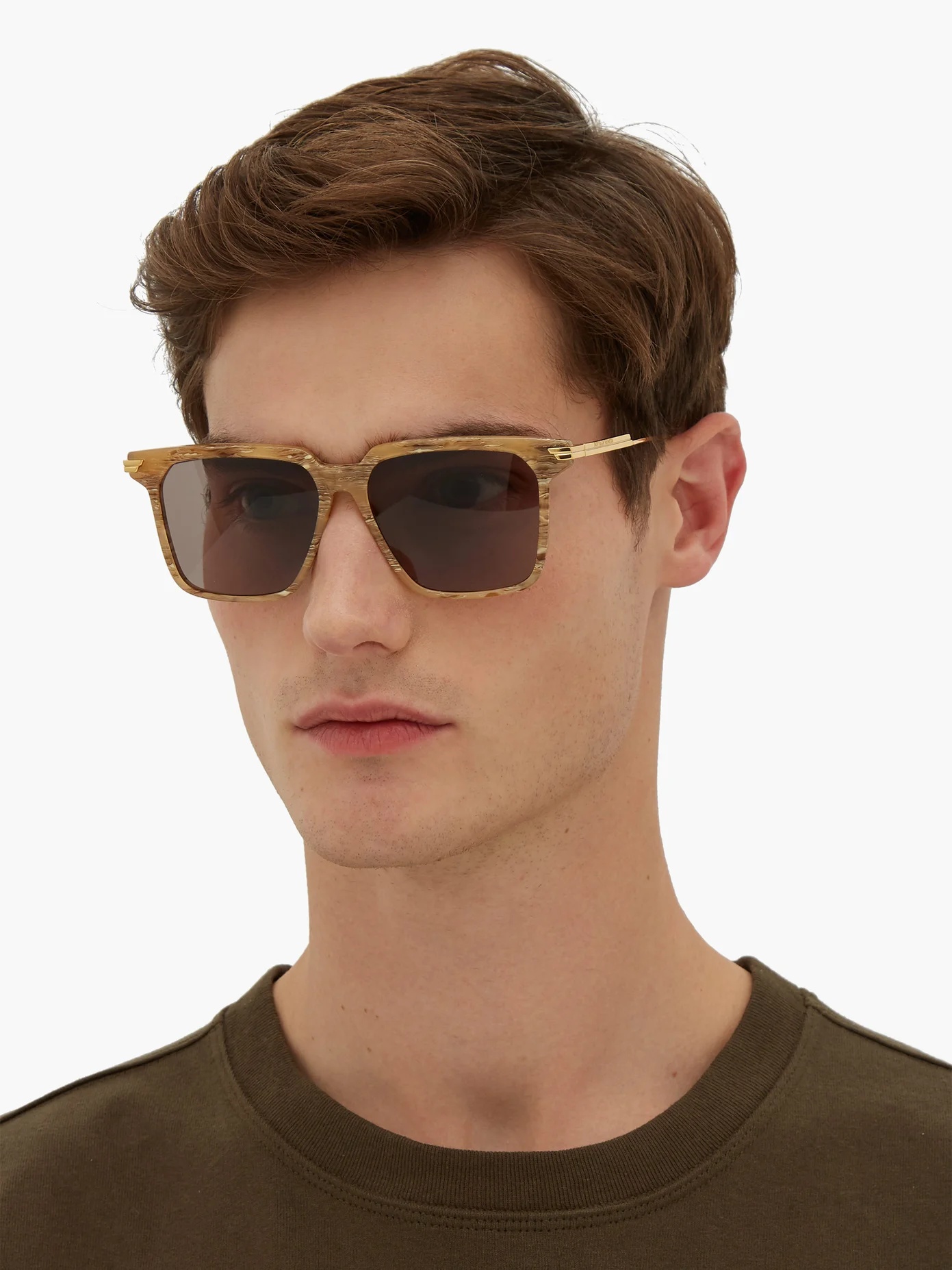 D-frame acetate and metal sunglasses - 2