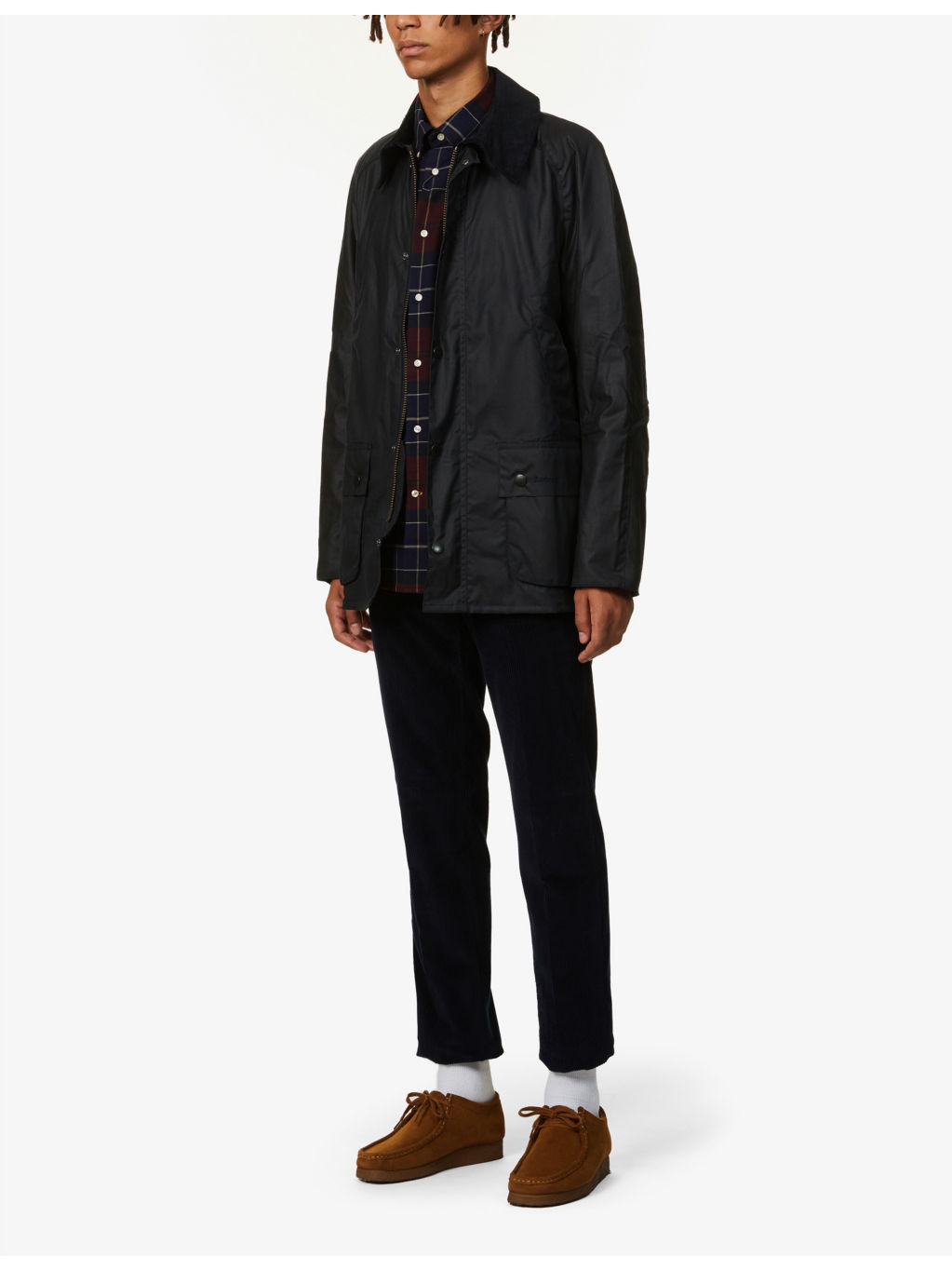 Ashby corduroy-trimmed waxed cotton jacket - 3