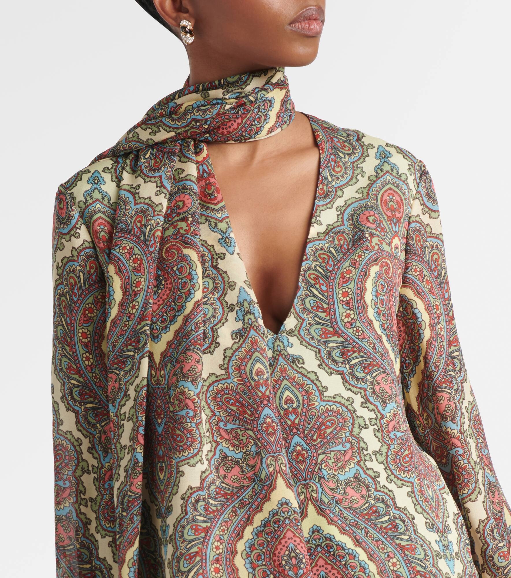 Voyage Imaginaire silk georgette blouse - 4