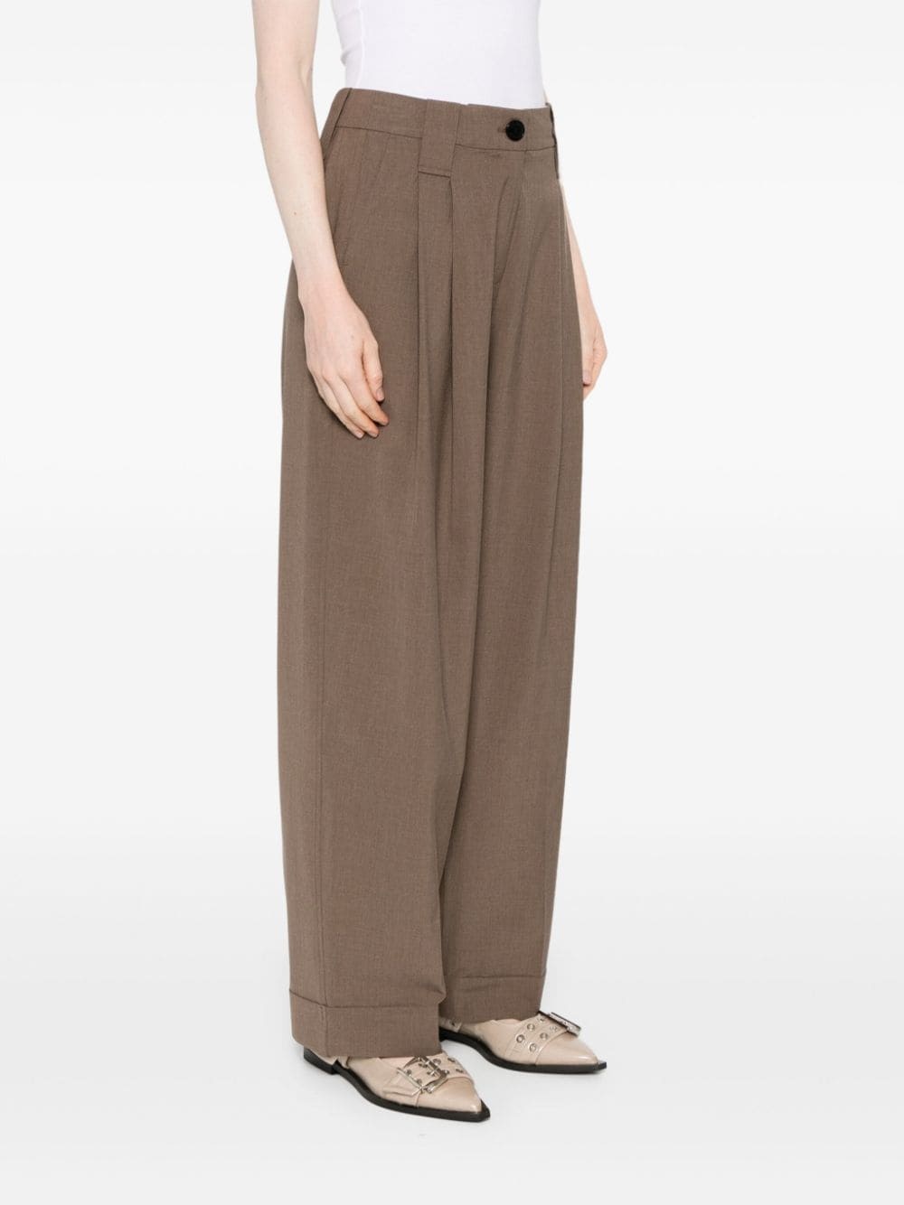 pleated tapered trousers - 3