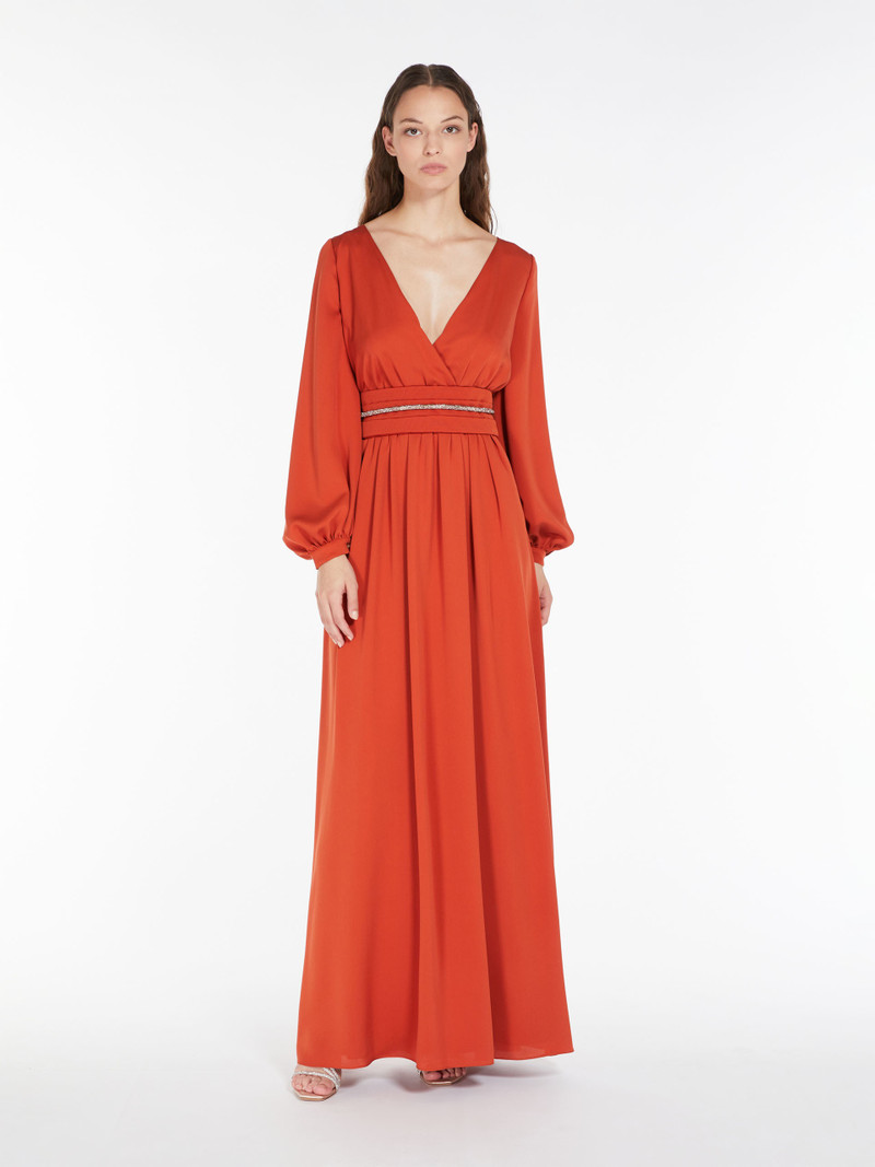 Max Mara TASCA Draped silk tuxedo dress outlook