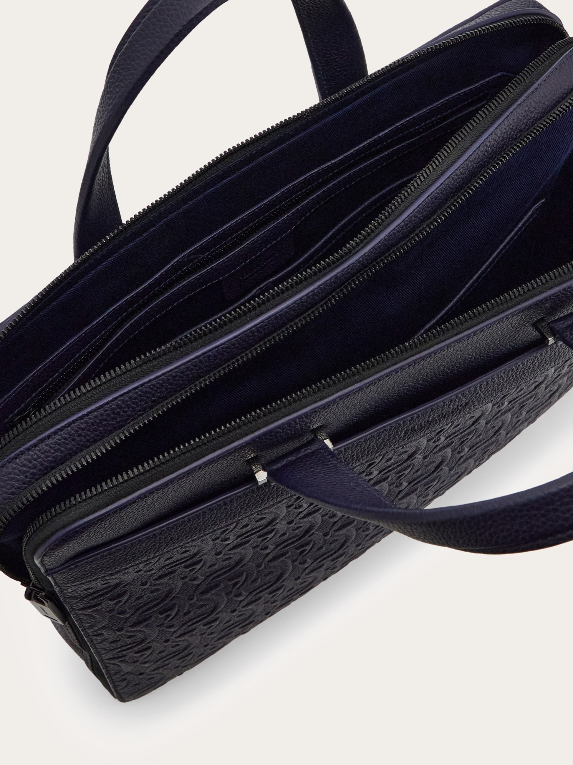 Embossed Gancini briefcase - 5