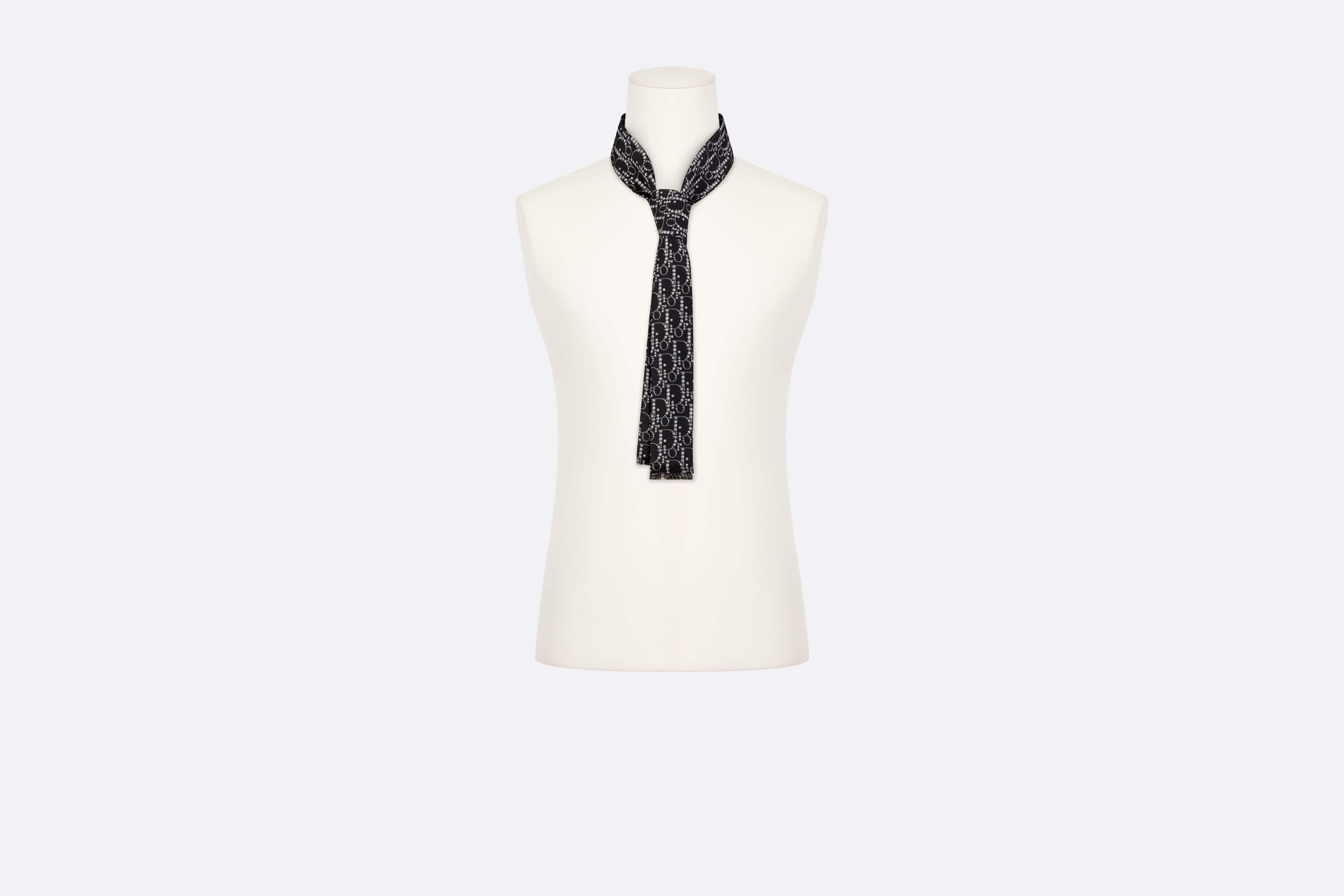 Dior Oblique Strass Flowing Tie - 4
