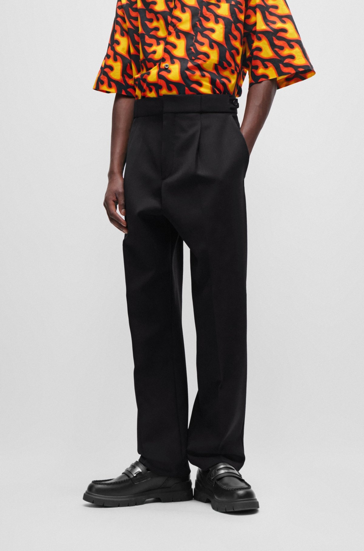 MODERN-FIT SUIT IN PERFORMANCE-STRETCH STRUCTURED CANVAS - 7