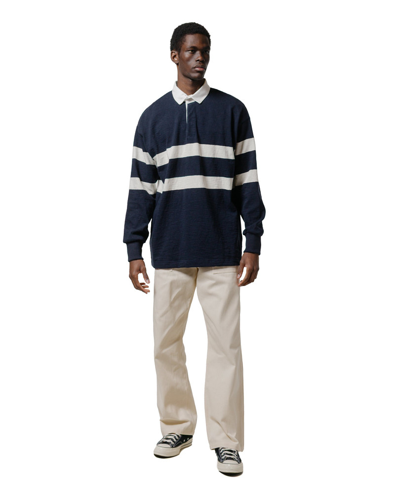 MC25013 Climbers' Striped Rugby Shirt Navy/Ecru 4