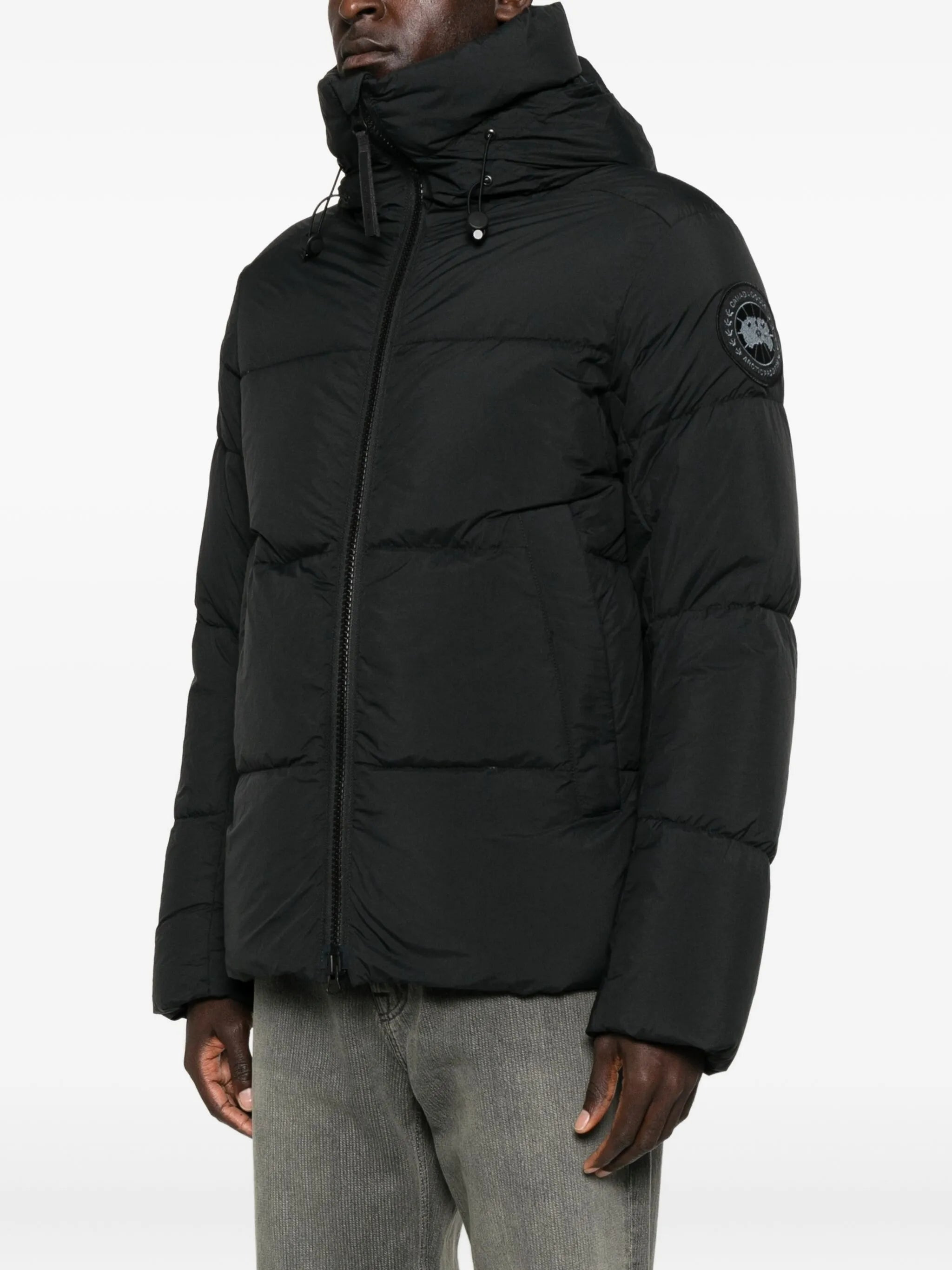 logo-motif puffer jacket - 3