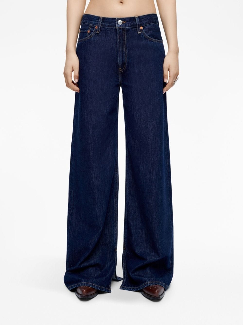 low-rise wide-leg jeans - 3