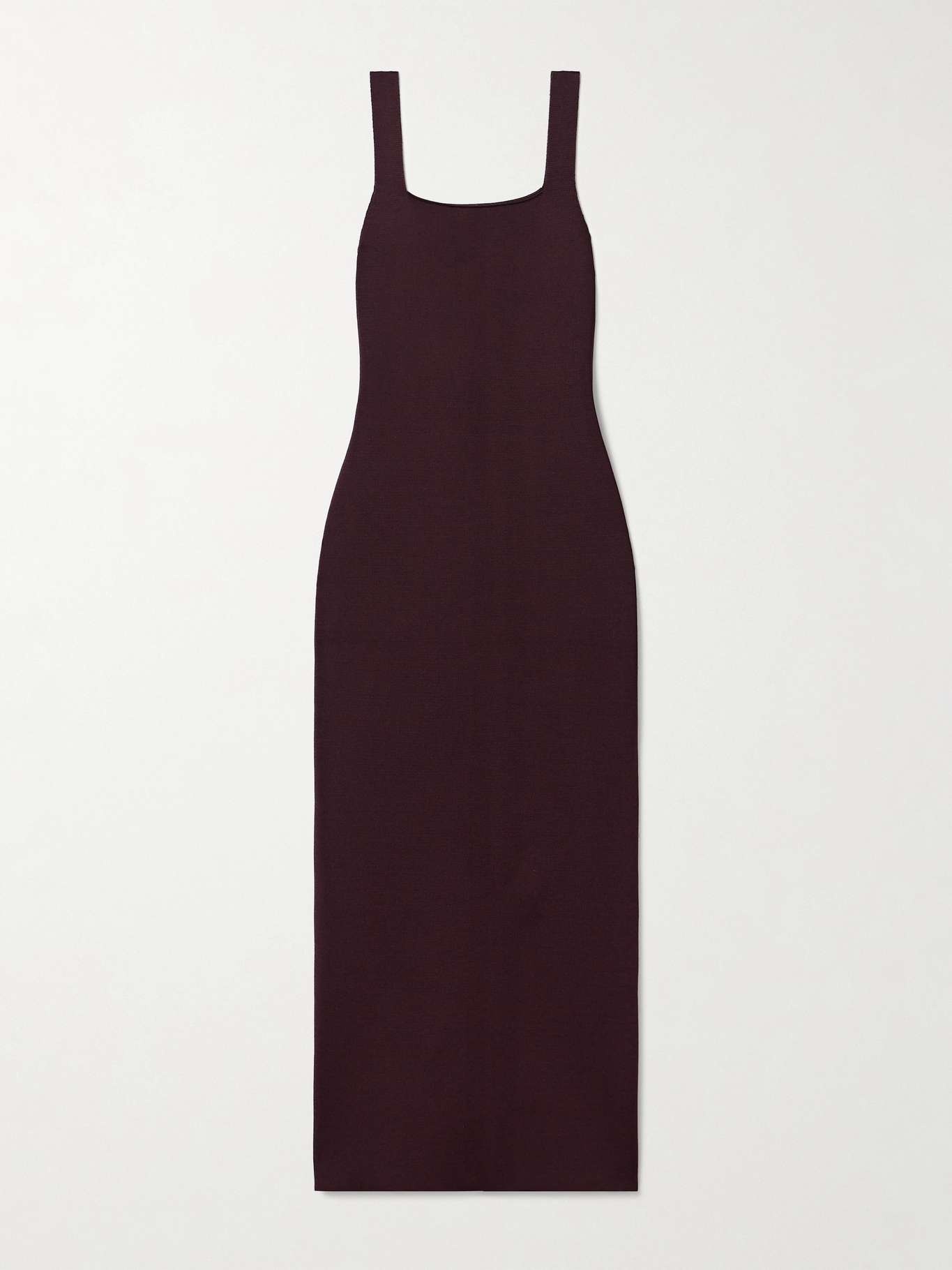 Dixi stretch-knit midi dress Burgundy - 1
