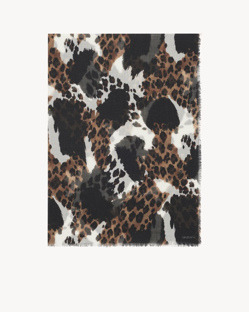 MIXED CAT STOLE IN WOOL ETAMINE 1