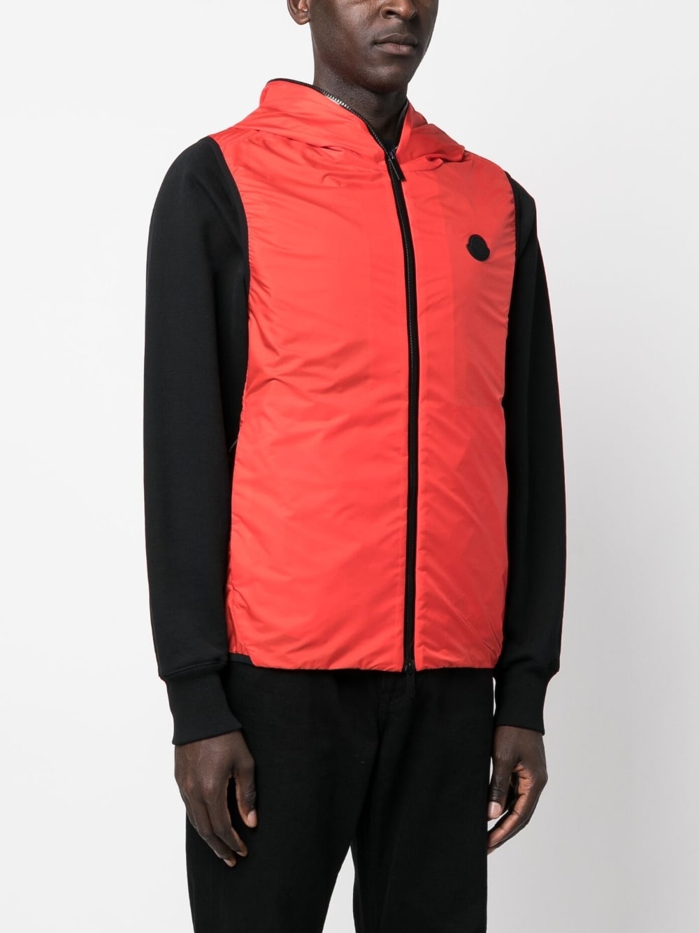 logo-patch sleeveless jacket - 3