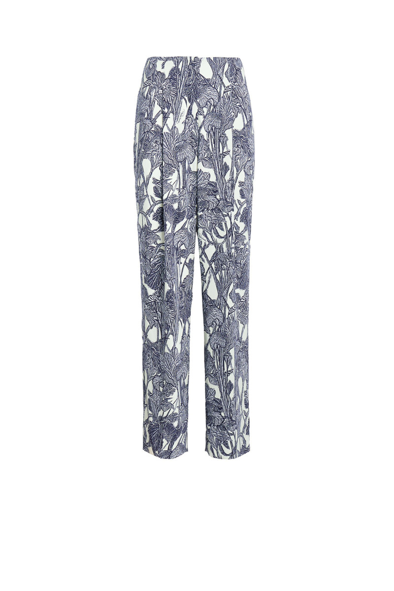 Iris print straight leg trousers 1