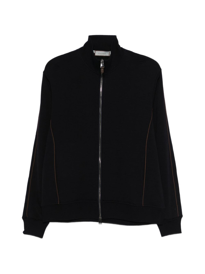 zip trim sweater 1