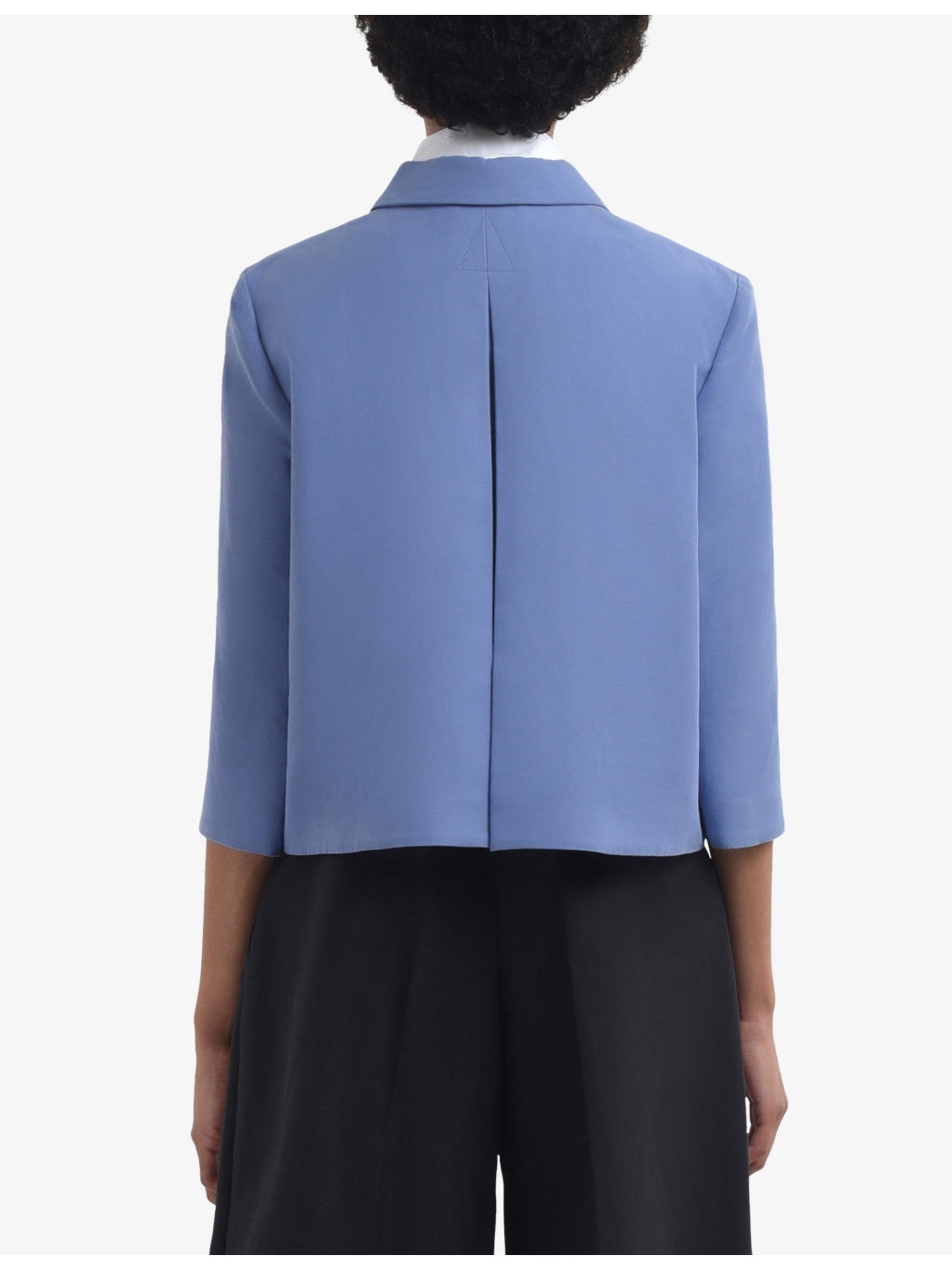 Brand-Embroidery Cropped Cotton Woven Jacket - 4