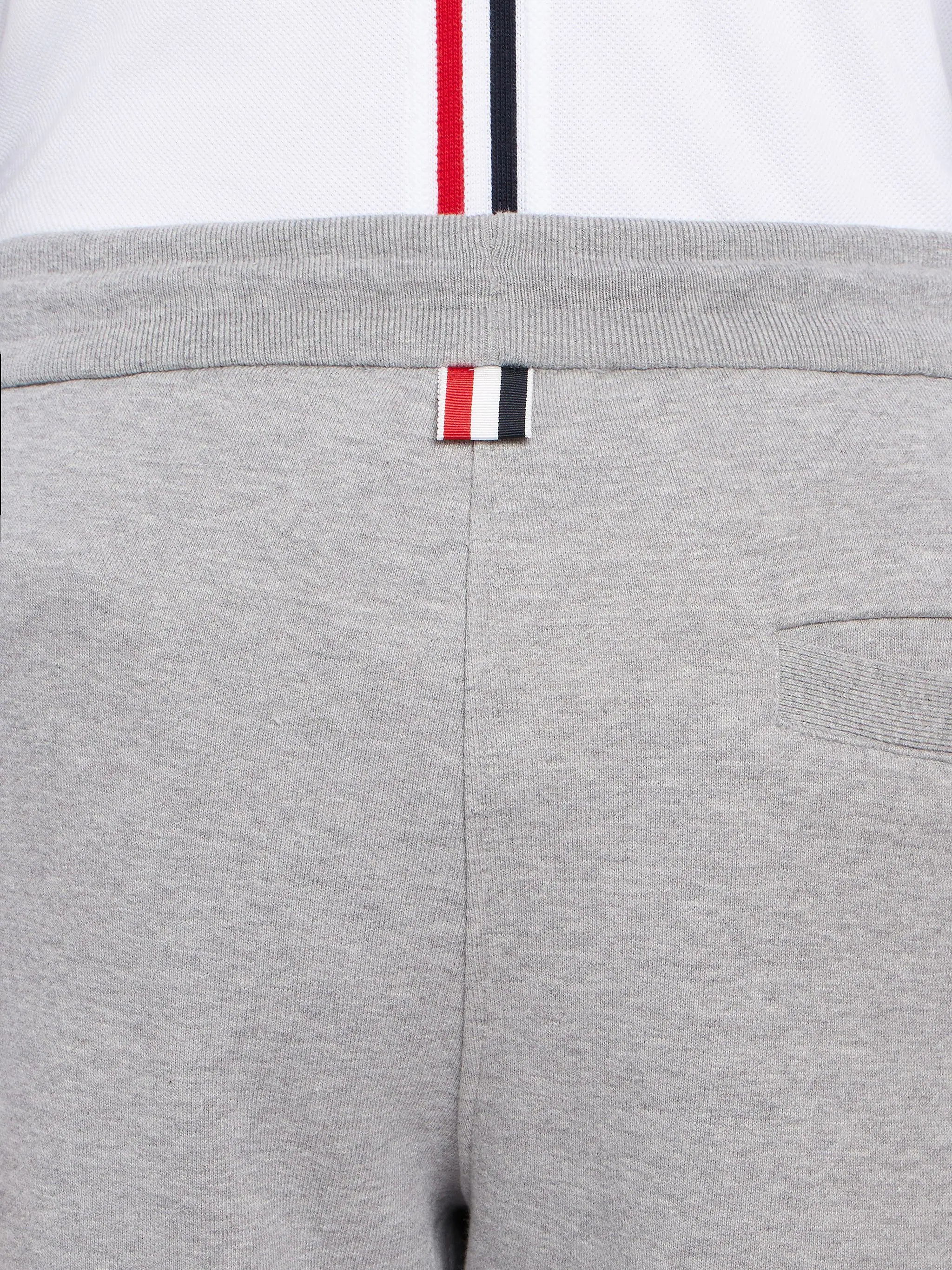 Light Grey Cotton Loopback Engineered 4-Bar Sweat Shorts - 6