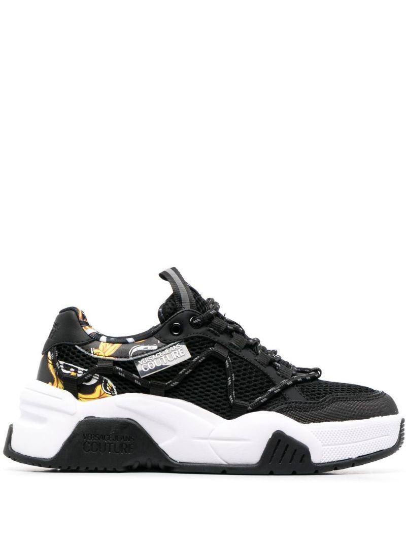 mesh-panel low-top sneakers - 1