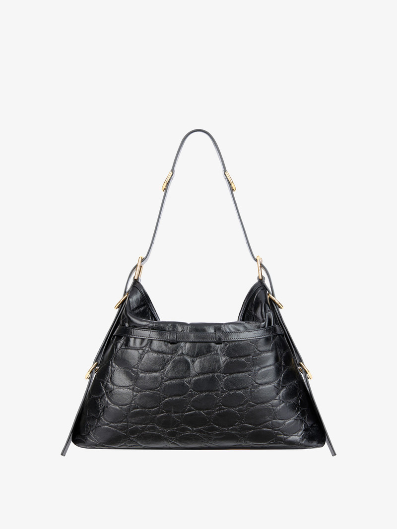 MEDIUM VOYOU BAG IN CROCODILE EFFECT LEATHER 4