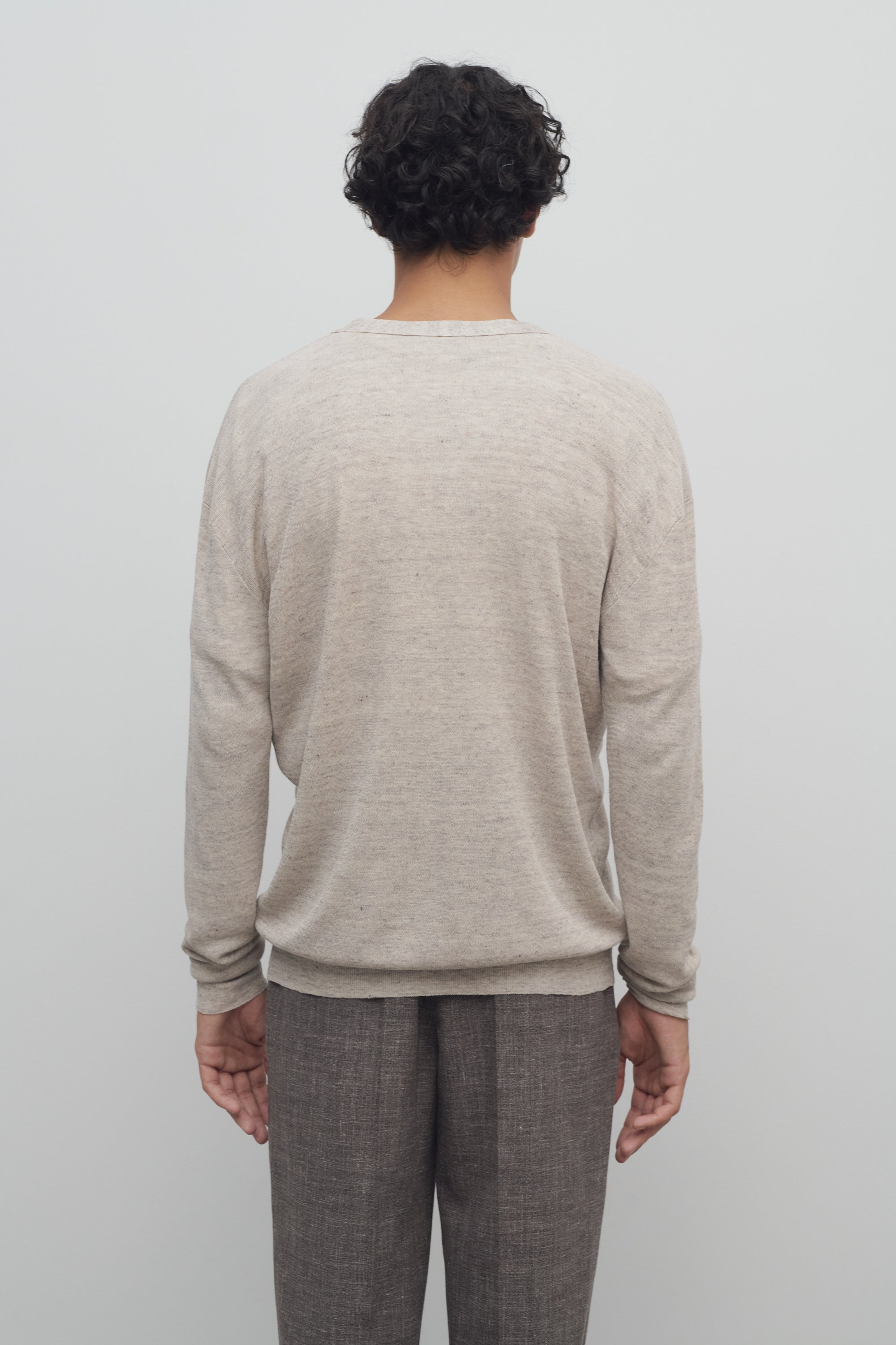 Leopold Cardigan in Cotton and Linen - 5