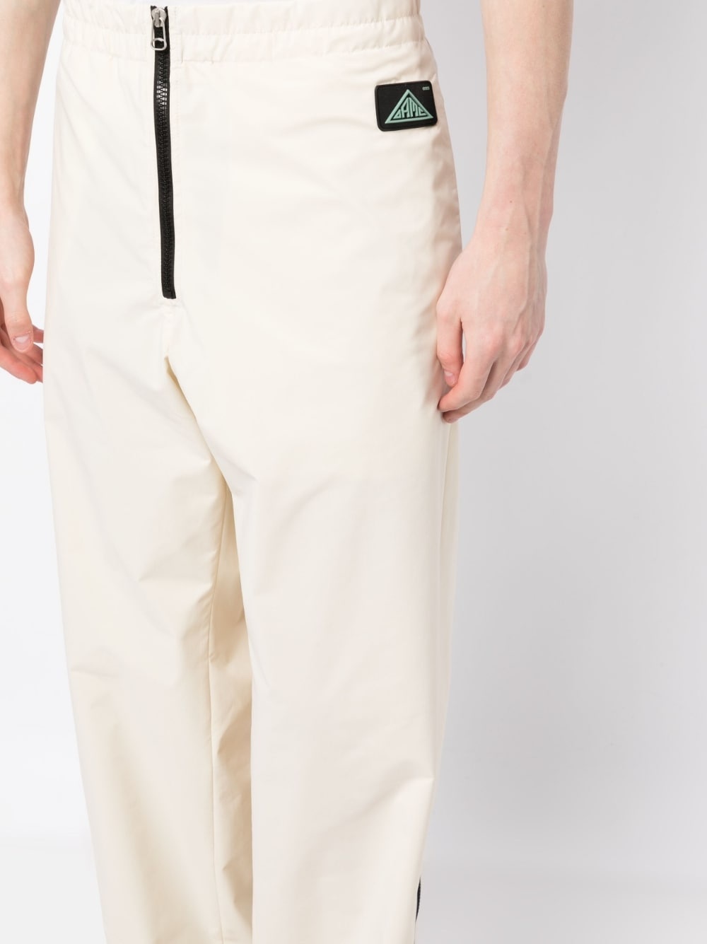 zip-detail wide-leg trousers - 5