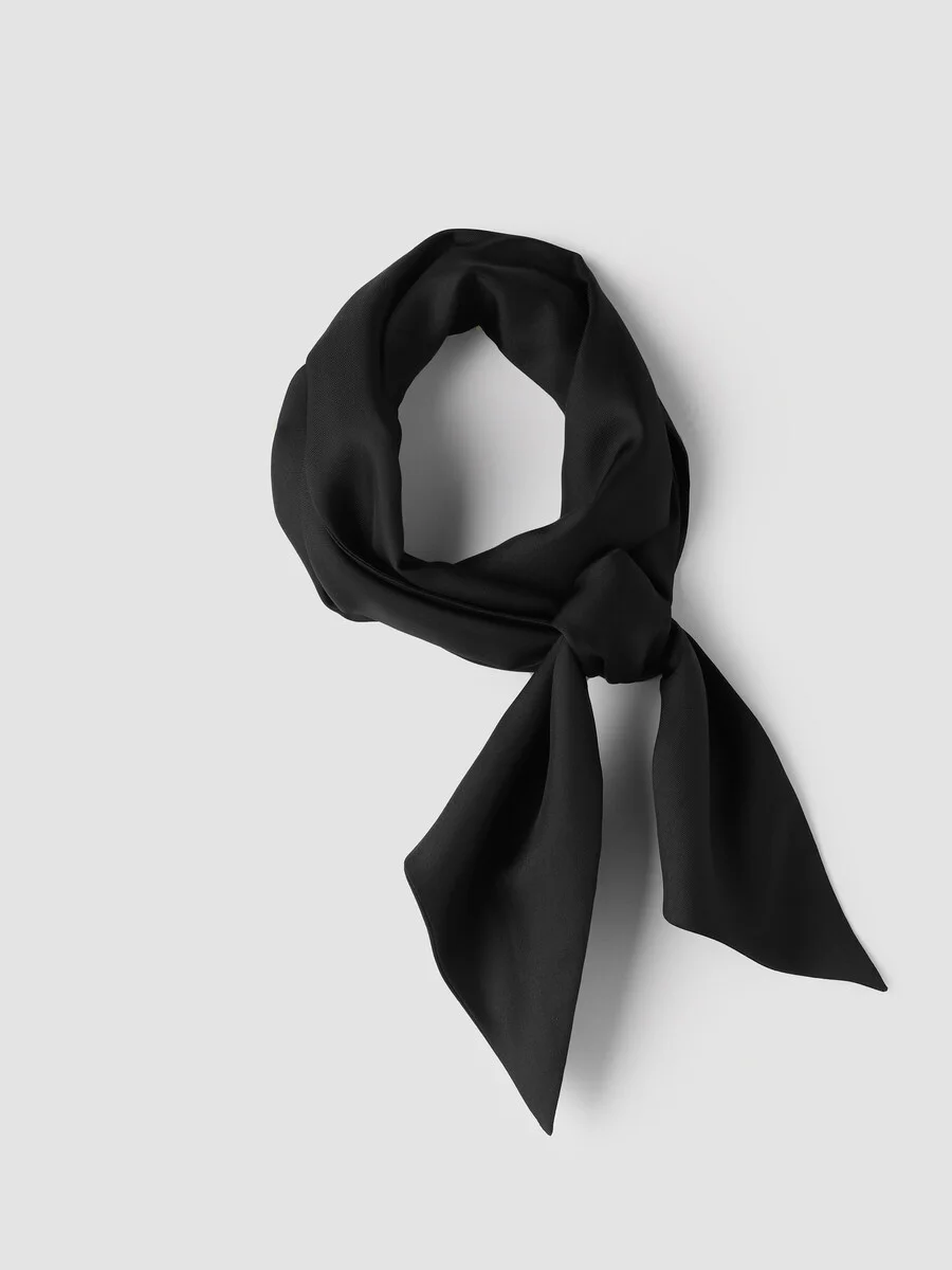 Silk Twill Double Tie Scarf - 1