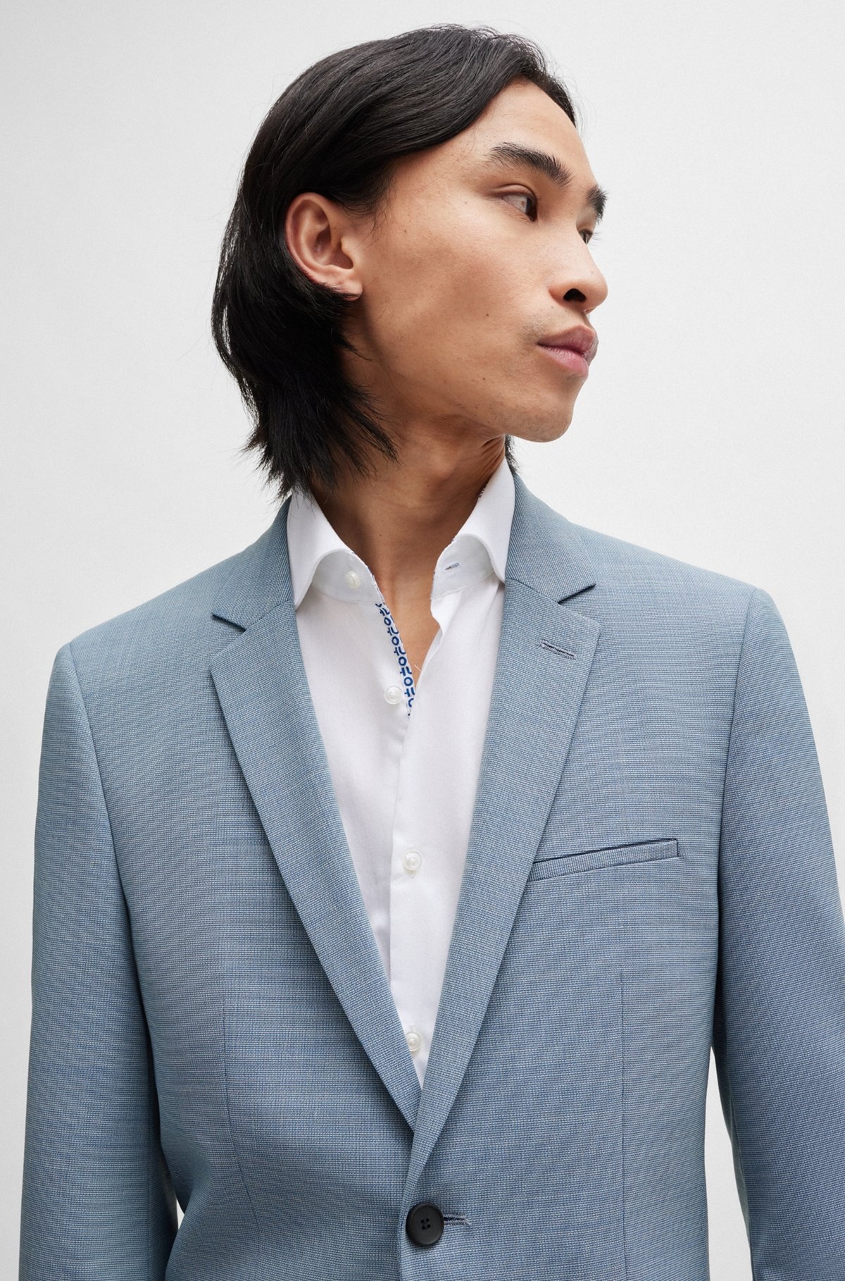 EXTRA-SLIM-FIT JACKET IN PERFORMANCE-STRETCH PATTERNED CLOTH - 5