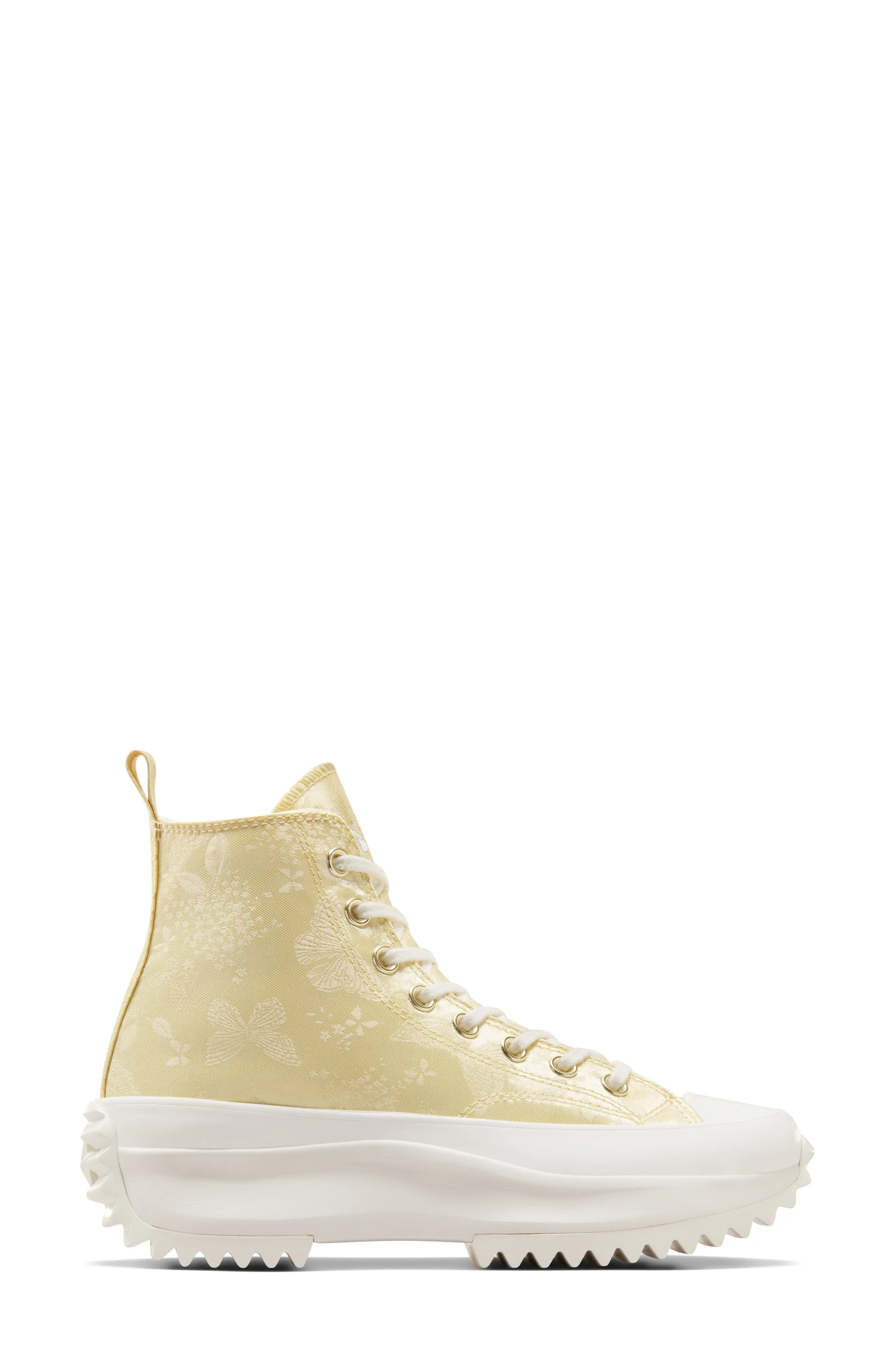 Chuck Taylor All Star Run Star Hike High Top Platform Sneaker in Lemon Drop/White/Egret - 2