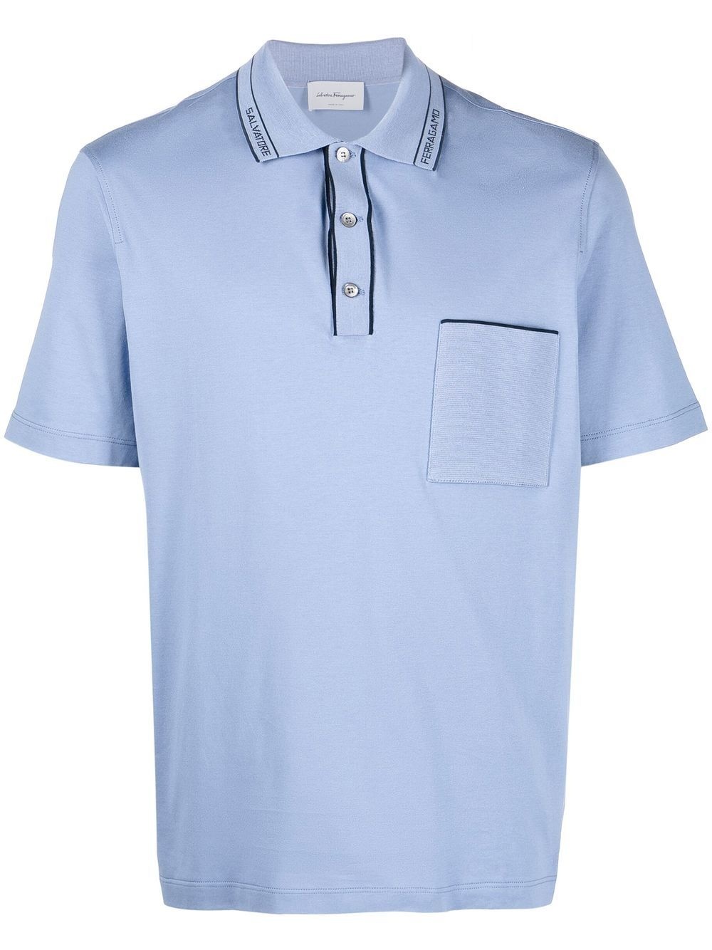 logo-trimmed polo shirt - 1