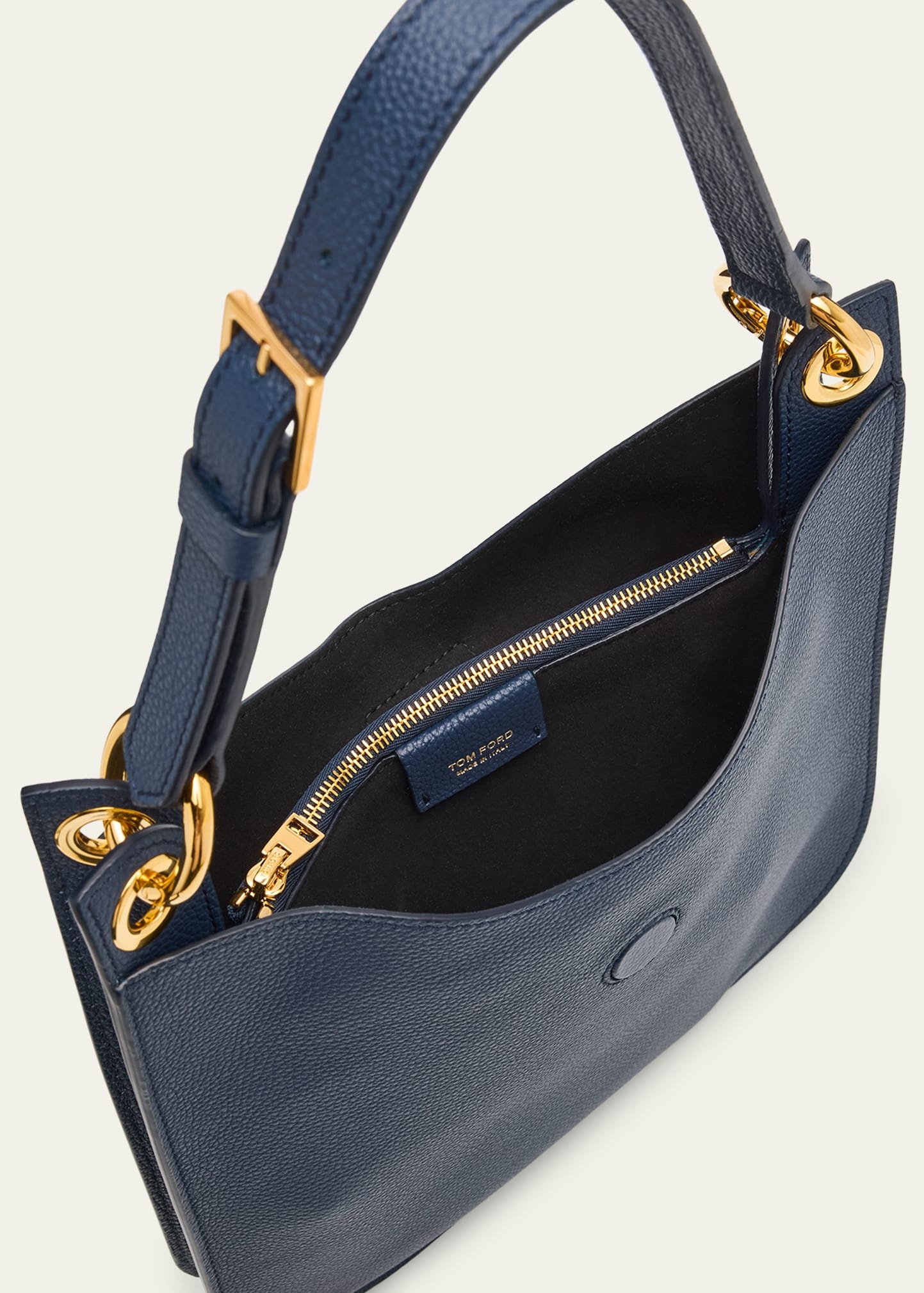 Tara Small Hobo Crossbody in Grained Leather - 4