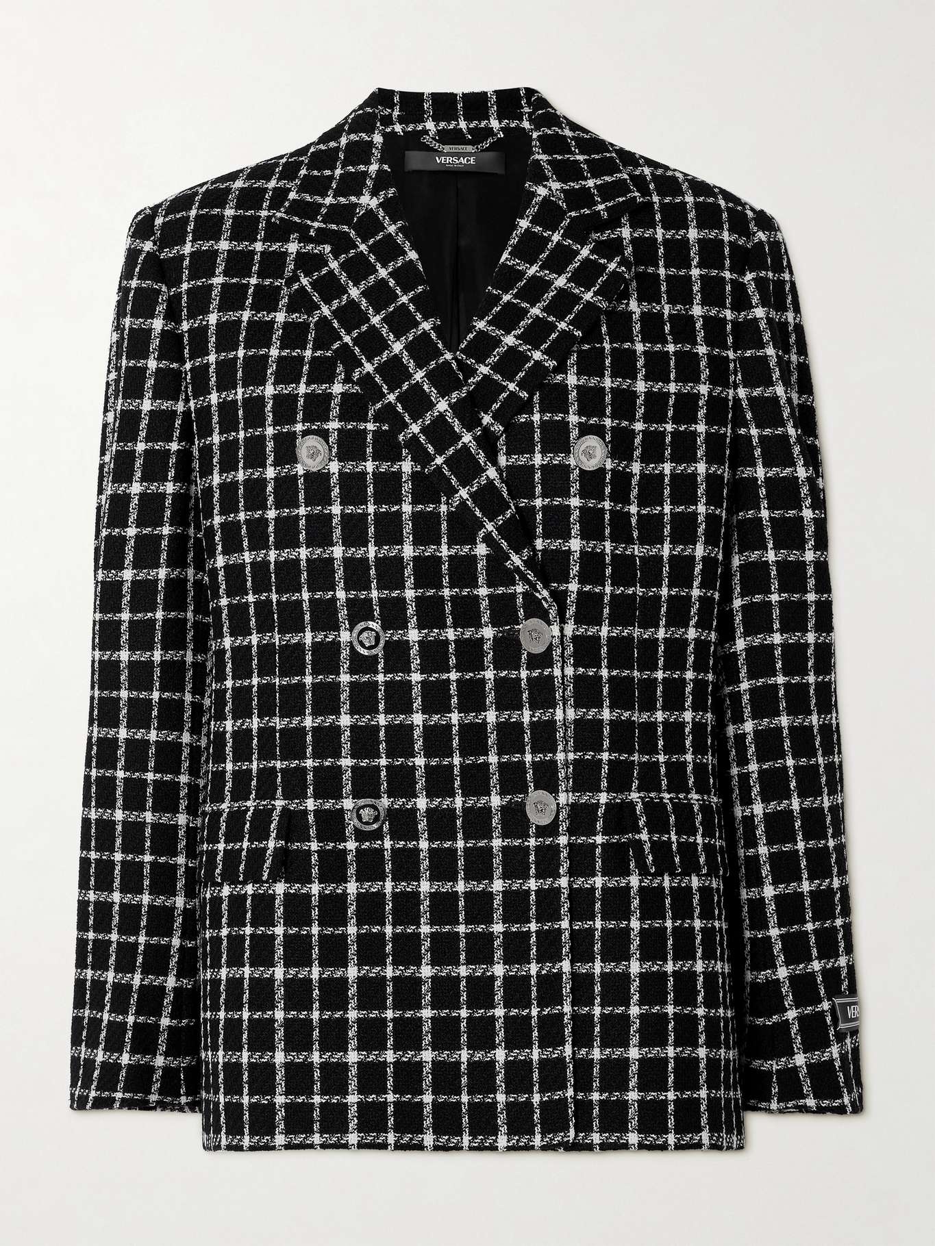【関税&送料込】Versace Embroidered Tweed Blazer Versace - Embellished tweed jacket Versace