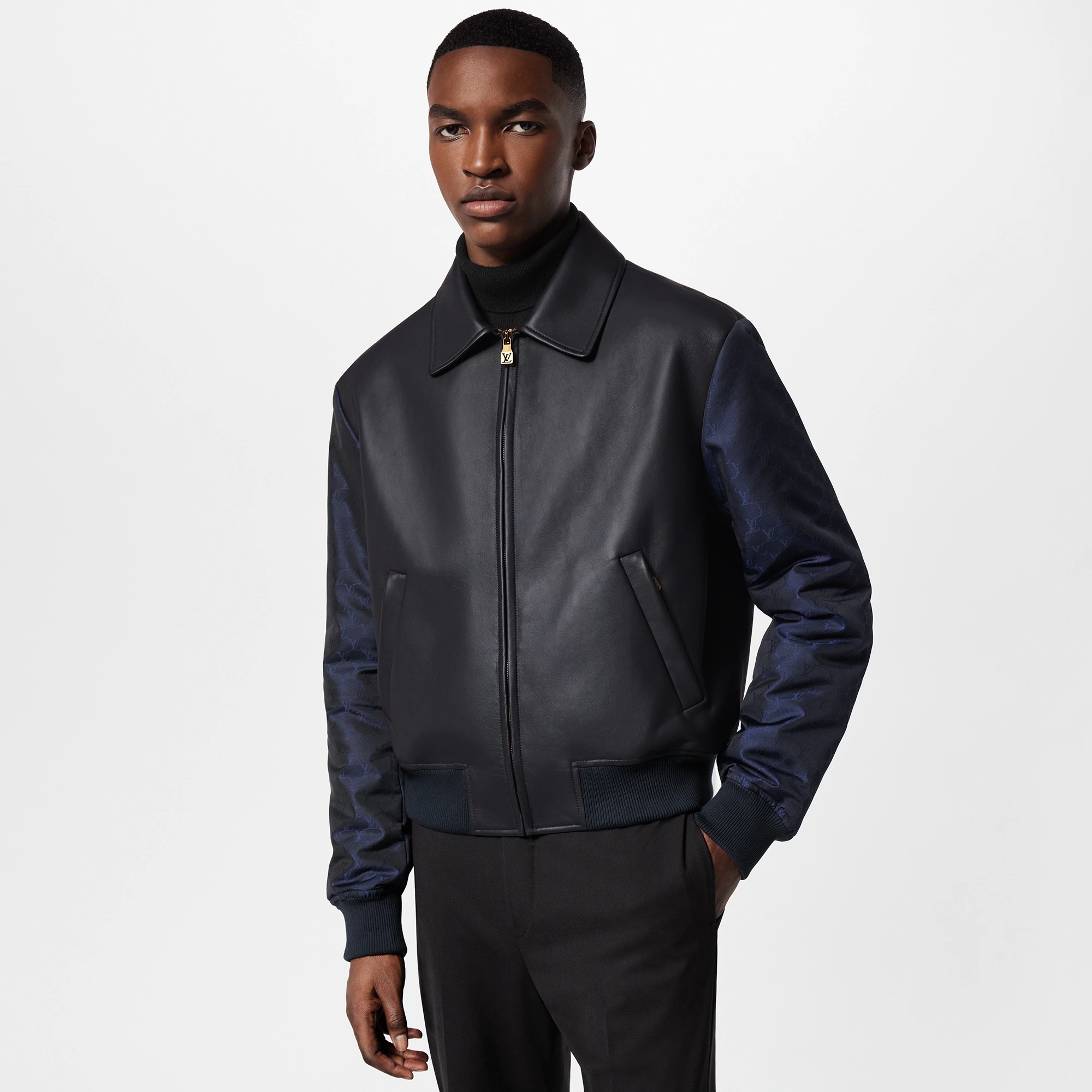 Leather Mix Blouson - 2
