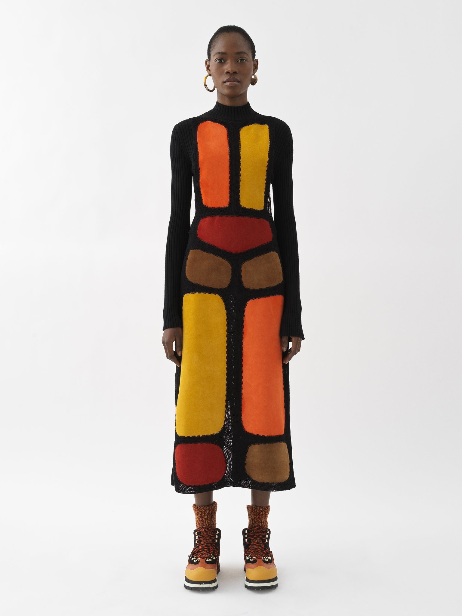 SLEEVELESS PATCHWORK DRESS - 2