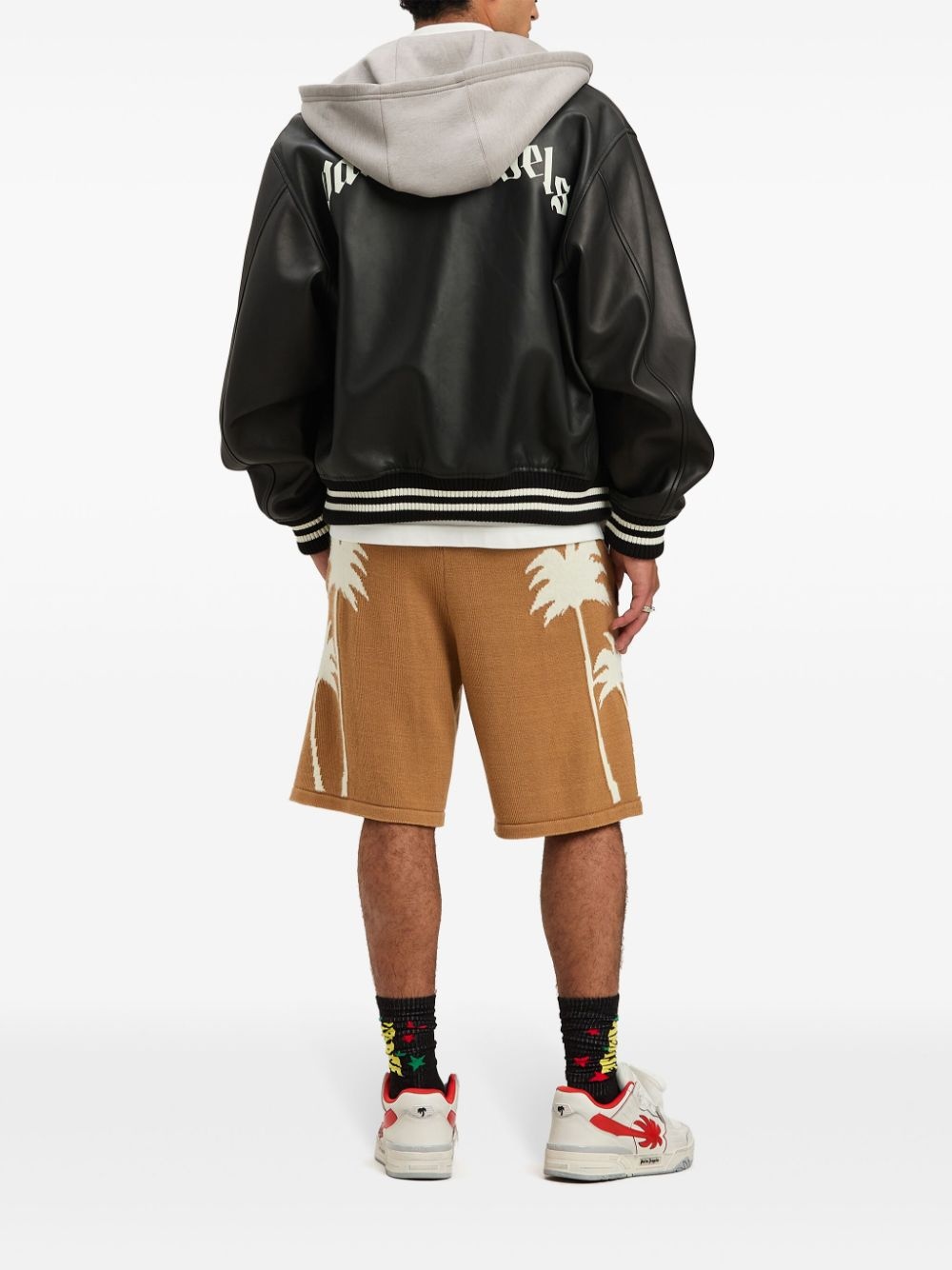 curved-logo bomber jacket - 2