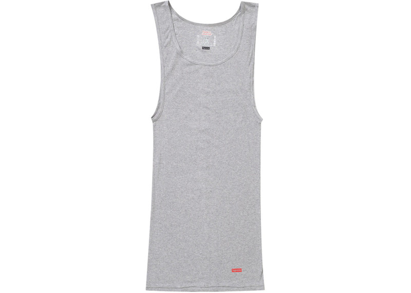 Supreme Supreme Hanes Tagless Tank Tops (3 Pack) Heather Grey outlook