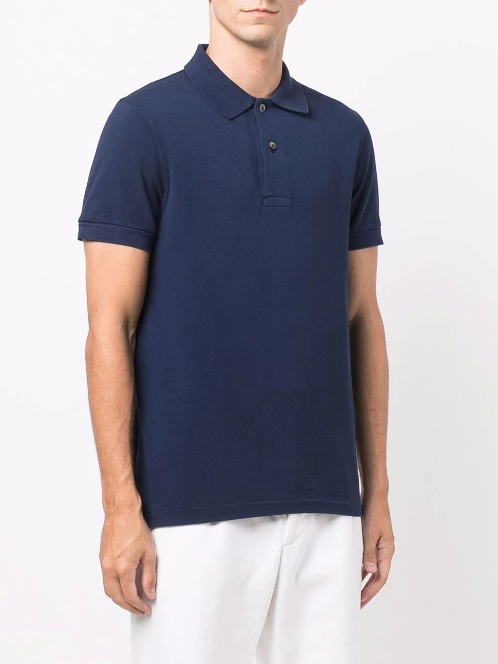 short-sleeved cotton polo shirt - 3