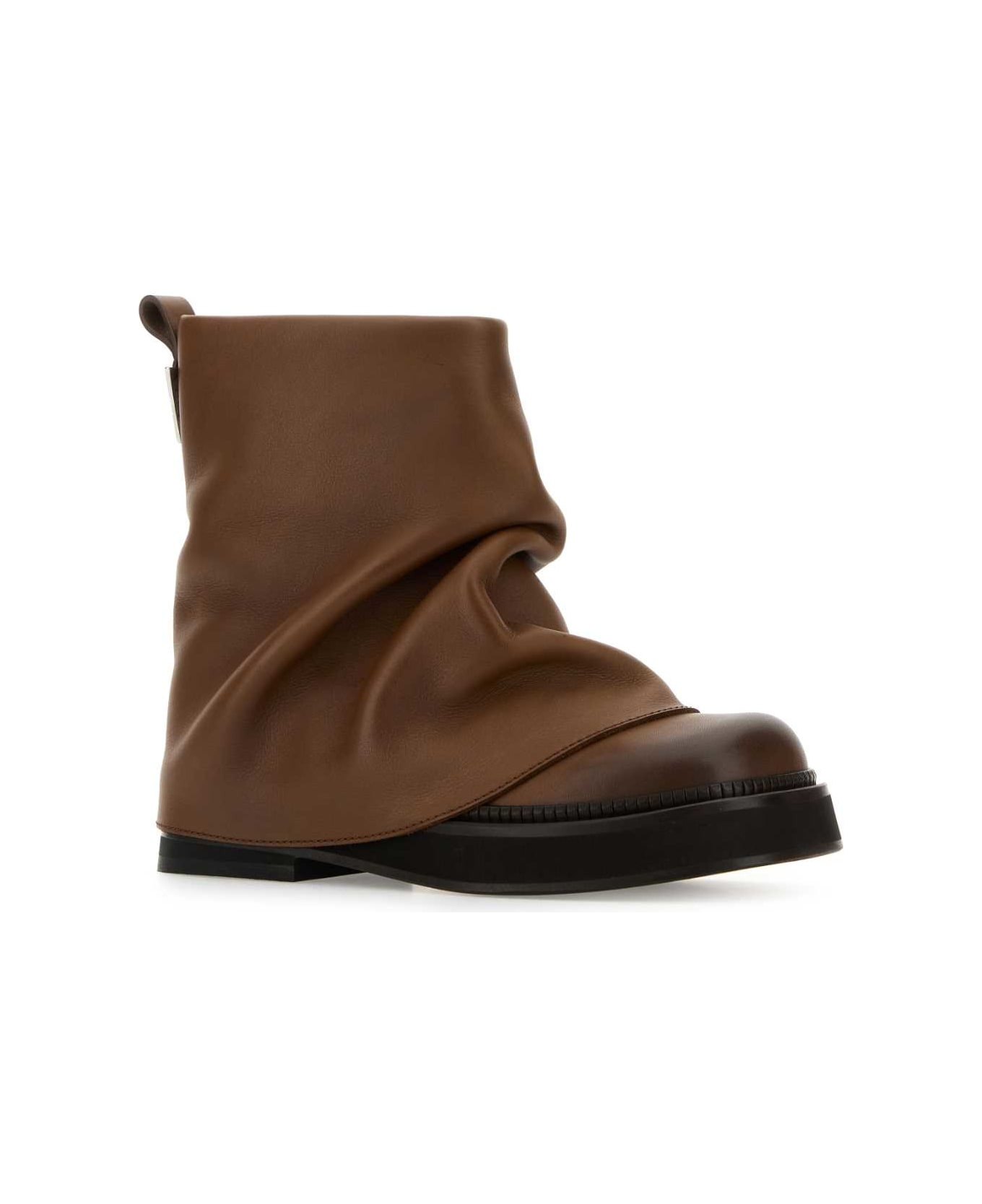 Caramel Leather Mini Robin Ankle Boots - 2