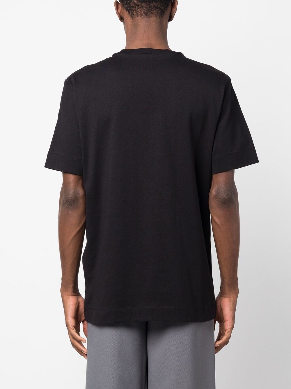 hardware-embellished collar cotton T-shirt - 8