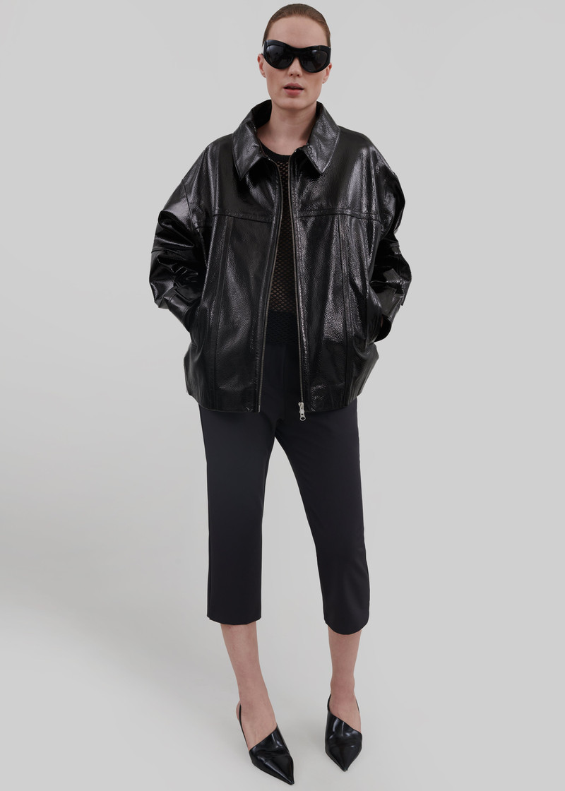 Arbor Crackled Faux Leather Jacket - Black 3