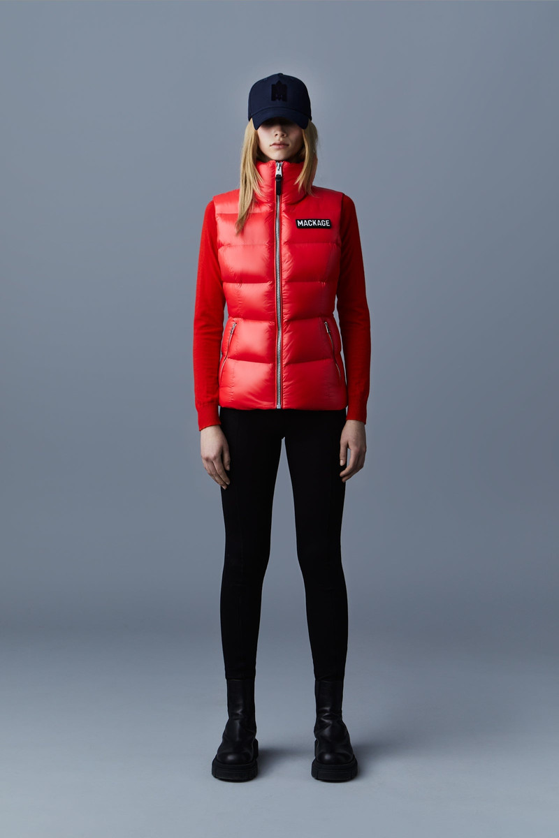MACKAGE CHAYA lustrous light down vest for ladies outlook