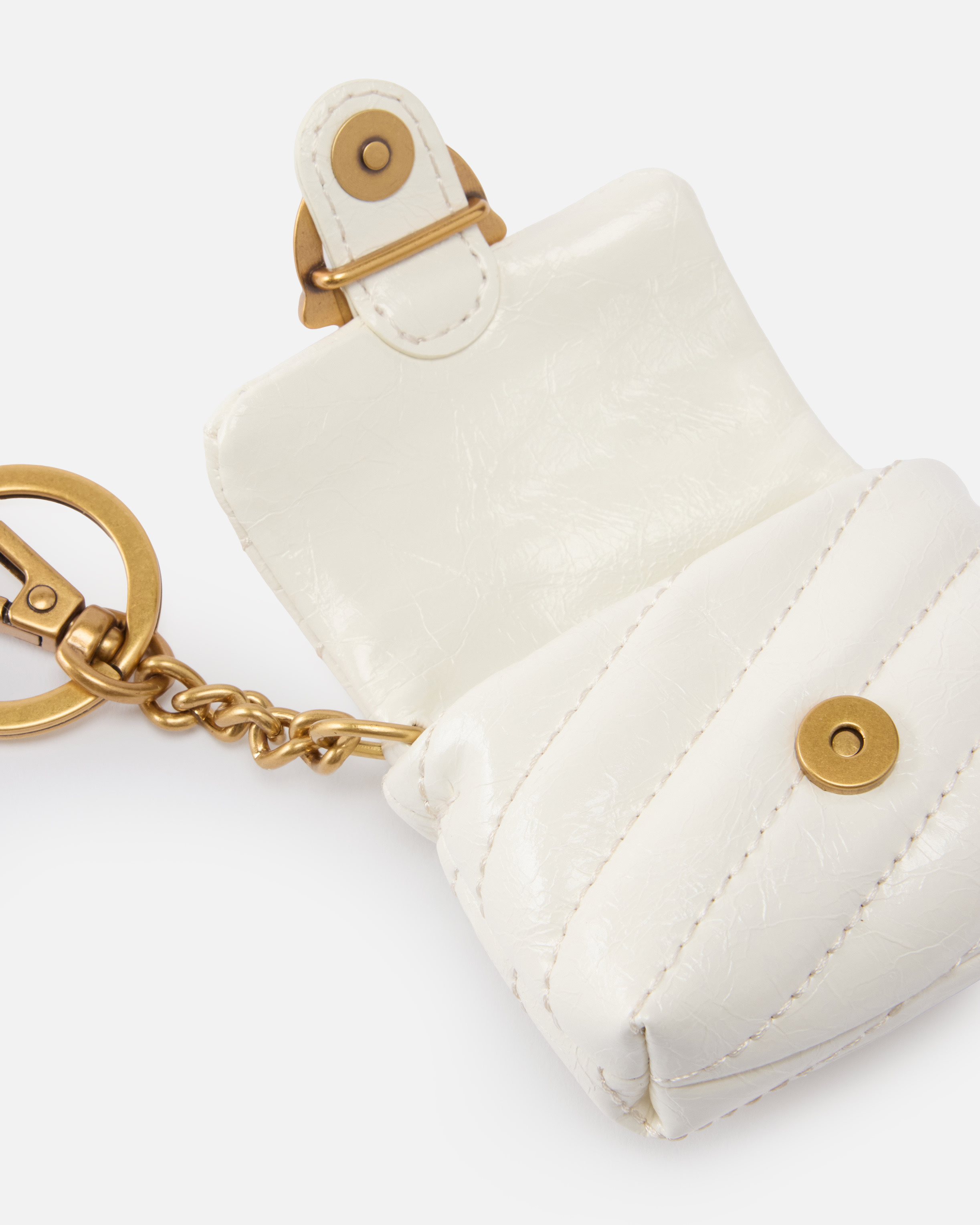 QUILTED AIRPODS CASE IN SHINY LEATHER WITH LOVE BIRDS LOGO - 3