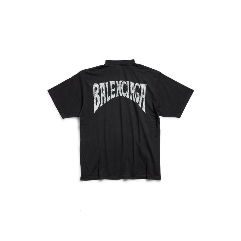 BALENCIAGA Paris Tropical T-shirt Medium Fit in Black outlook