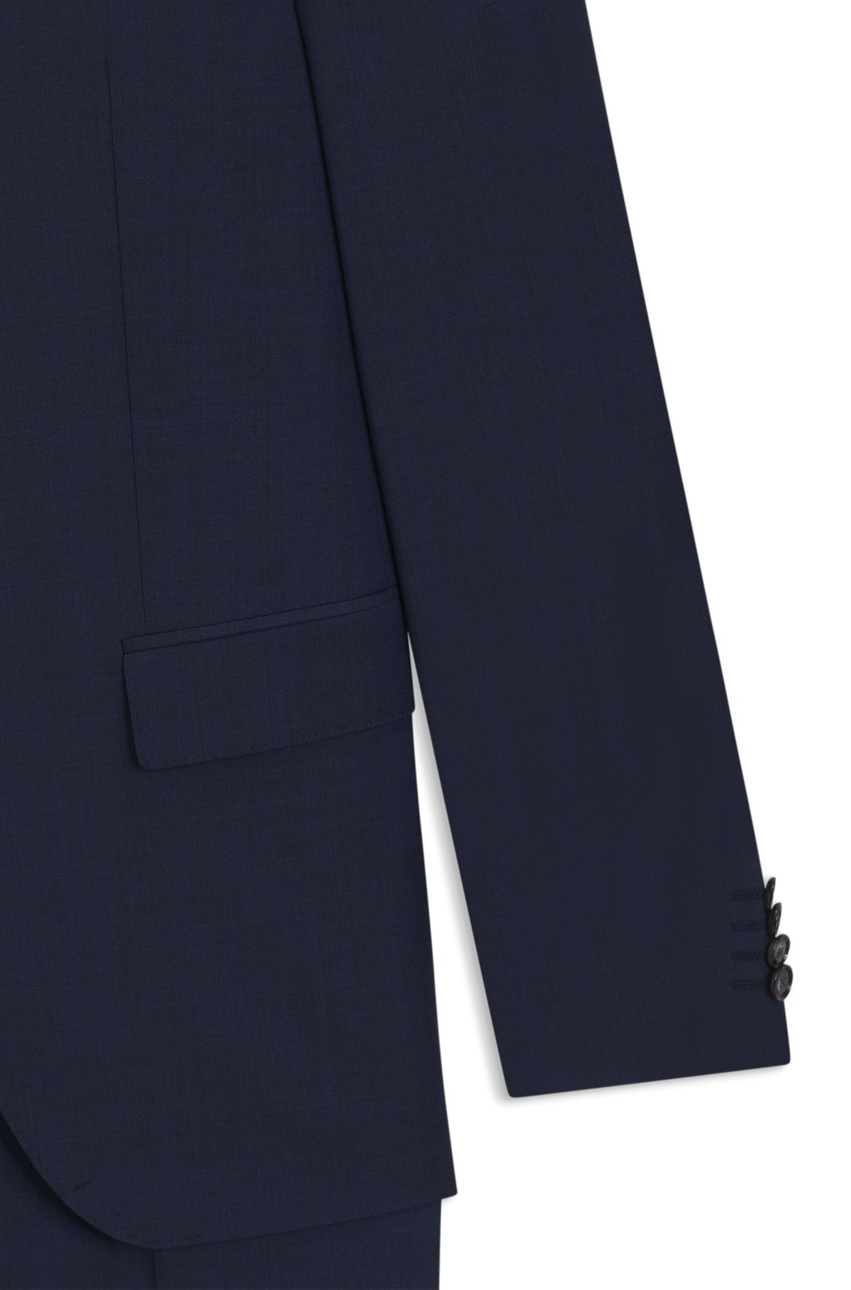 SLIM-FIT THREE-PIECE SUIT IN MELANGE WOOL - 9