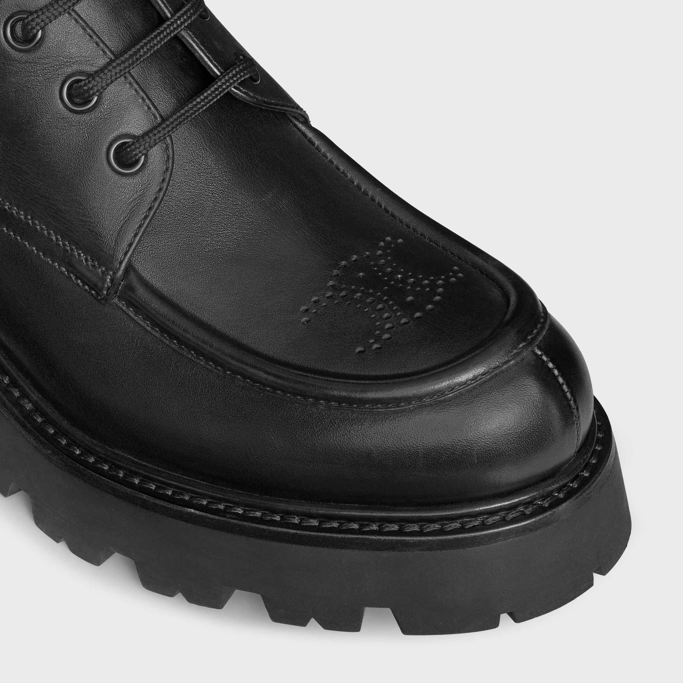 CELINE TRIOMPHE DERBIES  IN SHINY BULL - 4