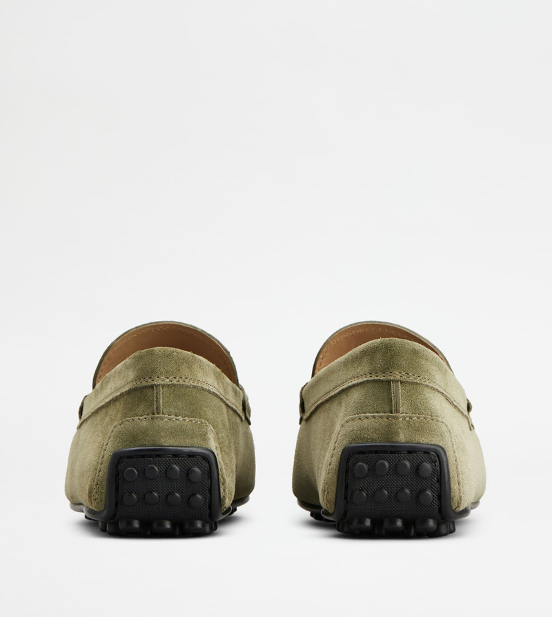 Tod's CITY GOMMINO DRIVING SHOES IN SUEDE - GREEN outlook