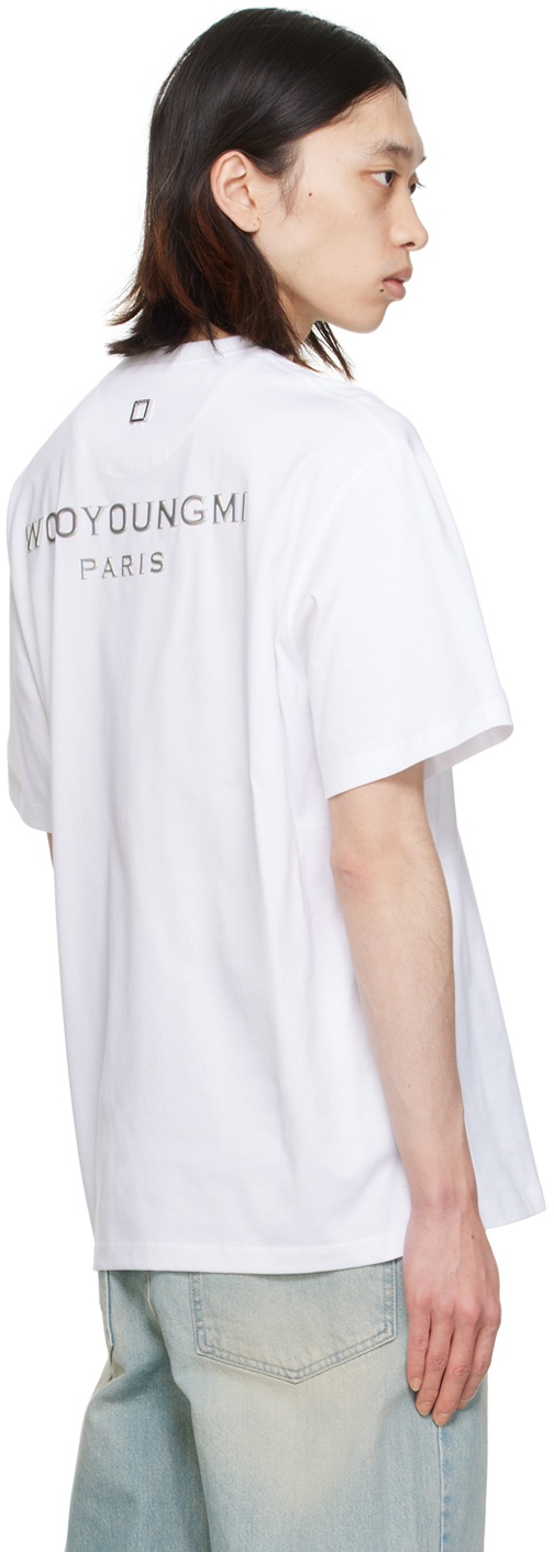 【関税込み】WOOYOUNGMI ホワイト エンボスロゴ Tシャツ Wooyoungmi White Embossed T-Shirt | REVERSIBLE