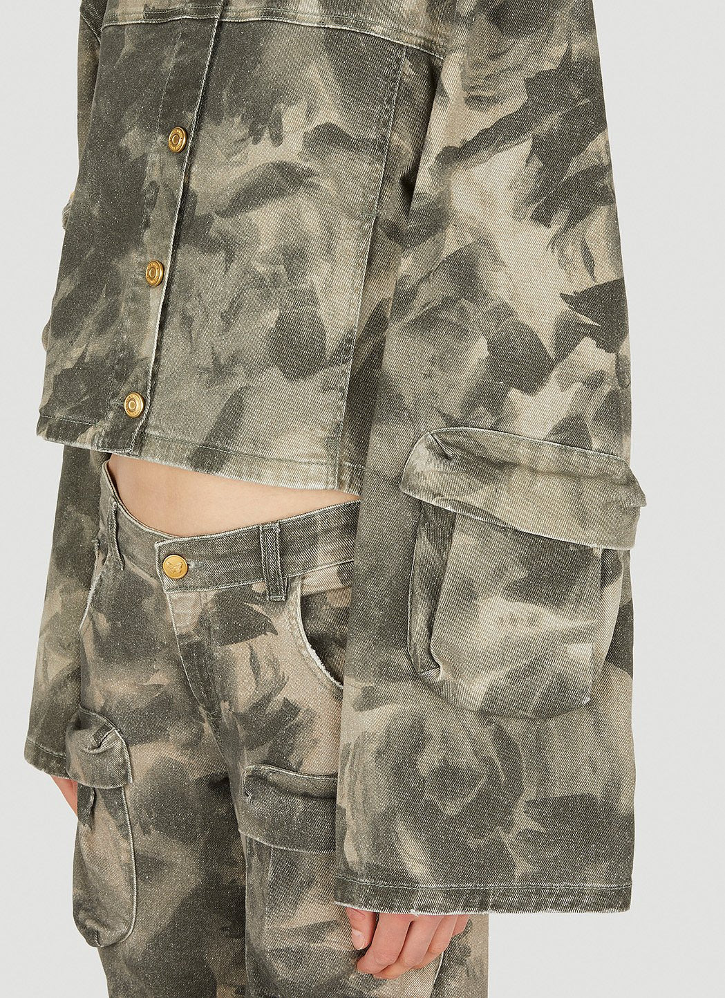 Blumarine Women Camouflage Cargo Jacket - 5