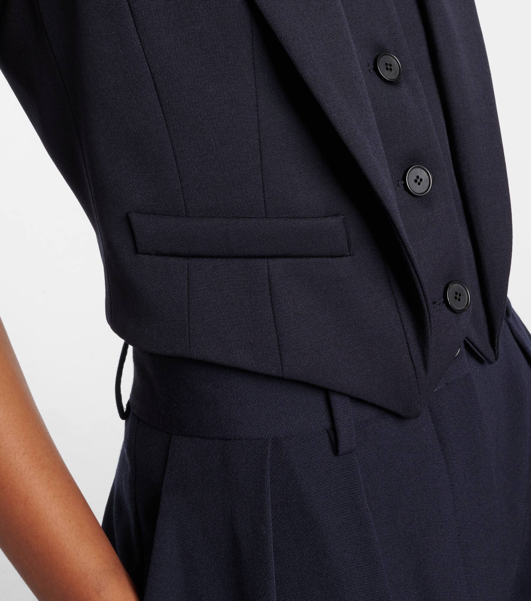 Cropped wool vest - 5