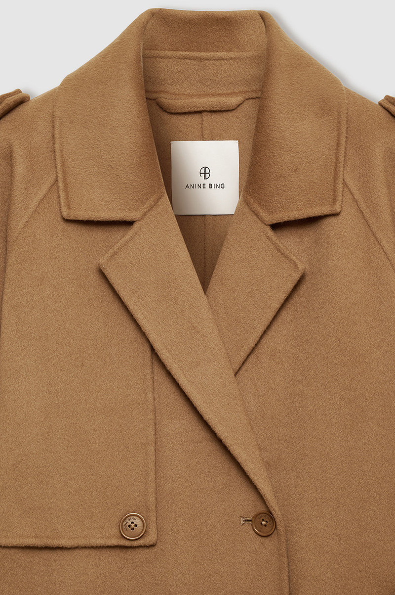 Rickie Maxi Trench - Camel Cashmere Blend 4