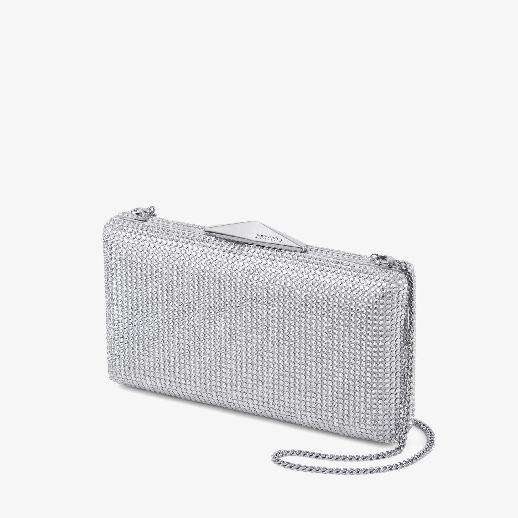 Clemmie
Ivory Satin Crystal Clutch Bag - 3
