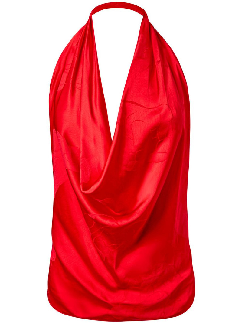 draped silk top 1