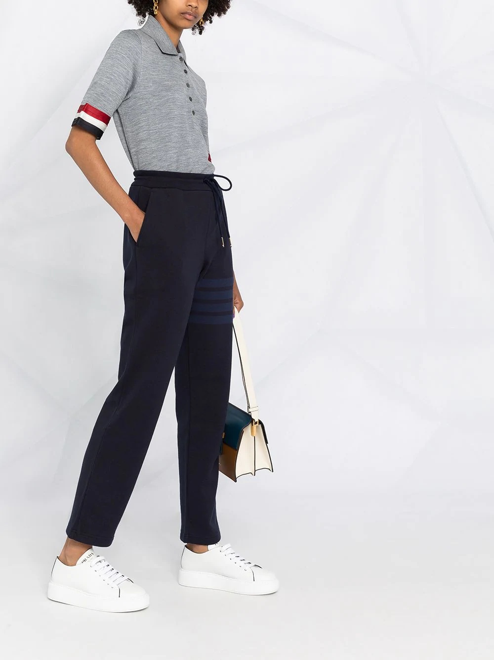 high-waisted track pants - 4